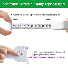 Body Measuring Tape 60inch Automatic Retractable Tape Measure