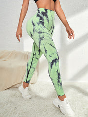 Tie Dye Yoga Leggings High Waist Gym Sports Pants Women's Activewear