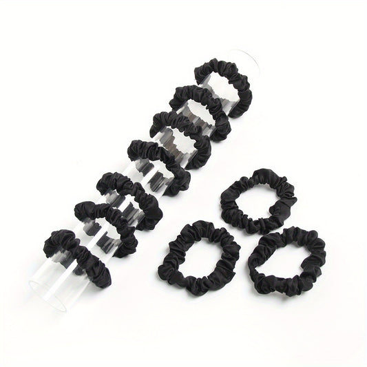 10pcs Plant Dyed Thin Silk Scrunchies Natural Hair Tie
