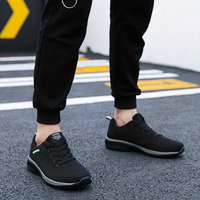 Women's Lace Up Knit Running Shoes Breathable Mesh Walking Shoes