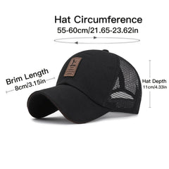 Embroidered Mesh Baseball Cap Unisex Outdoor Hat