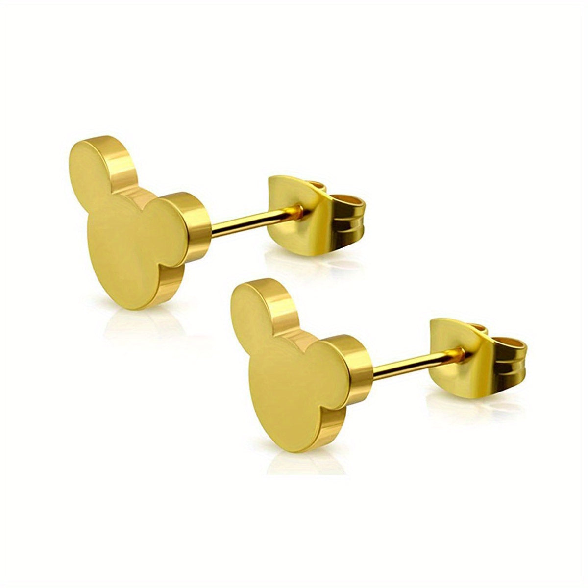 Small Mouse Stud Earrings For Kids Hypoallergenic Stainless Steel