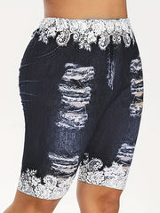 Graphic Print High Waist Shorts for Women