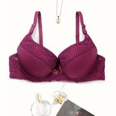 Lace Push Up Bra Anti-Sagging Bow Tie Sexy Lingerie