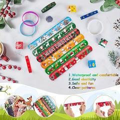 96pcs Christmas Snap Bracelets Party Favors Friendship Bracelets Supplies