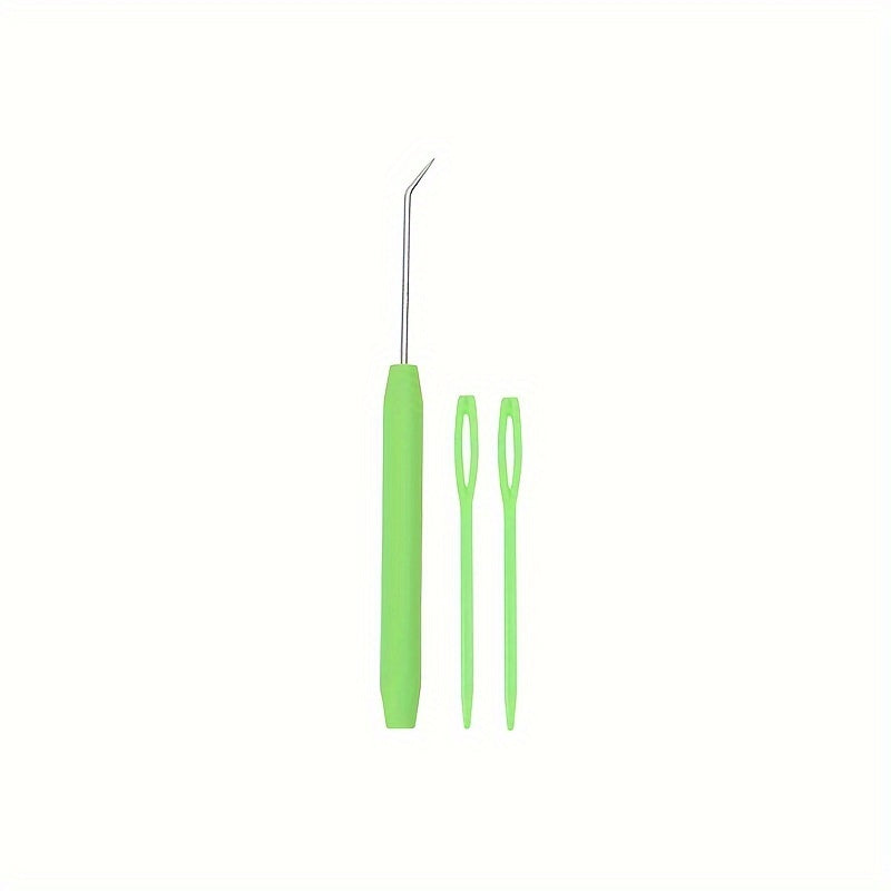 3pcs Weaving Needle Set Crochet Hooks Ergonomic Grip for Arthritic Hands
