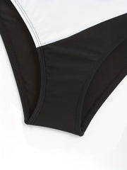 High Strech Block Bikini Bottoms for Women