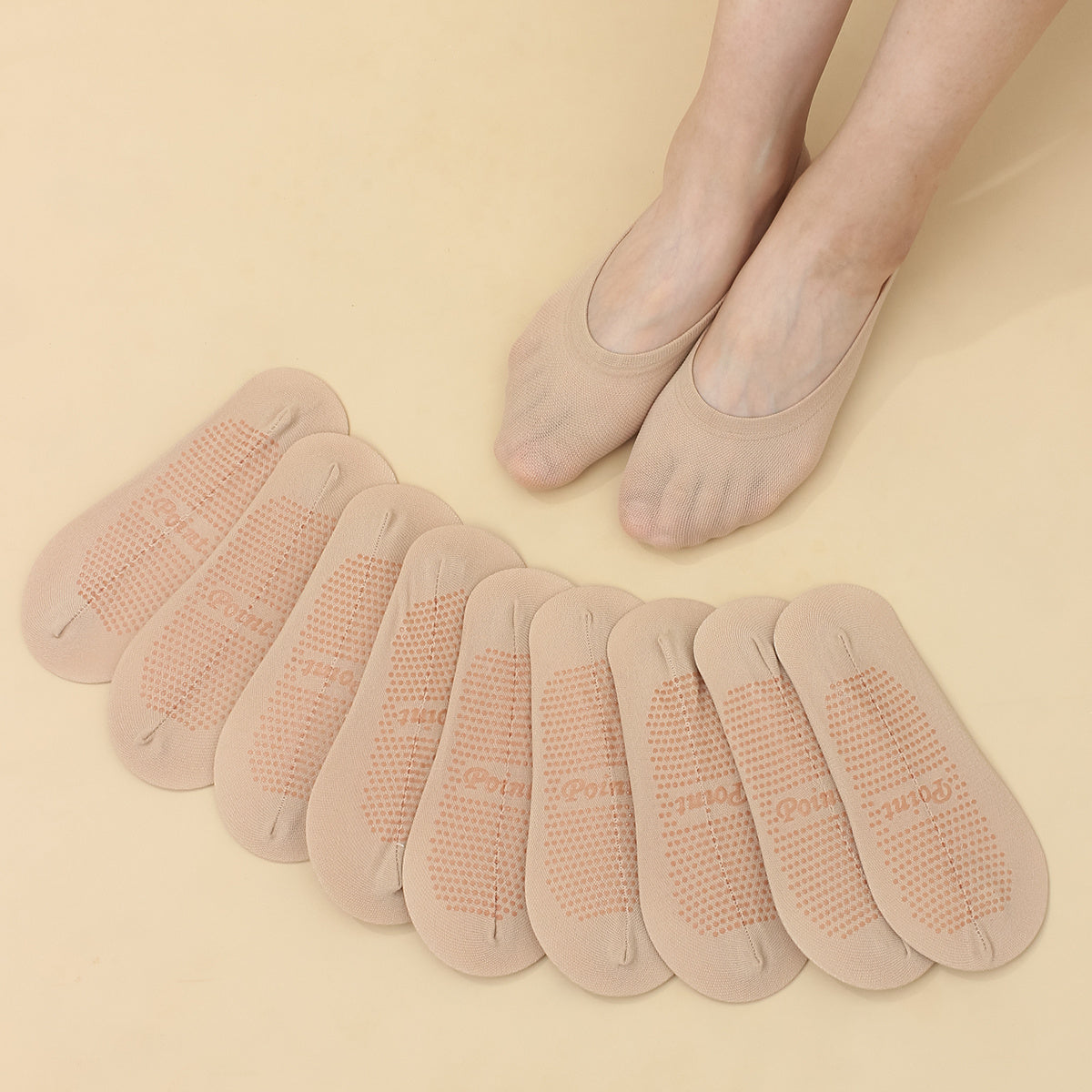 10pairs Women's Silicone Invisible Socks