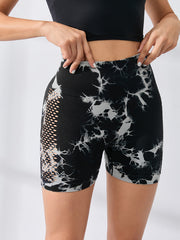 Tie Dye High Waist Fitness Shorts for Women