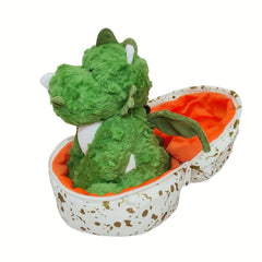 Green Dinosaur Egg Plush Toy Incubation Doll Pillow Gift