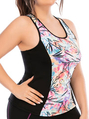 Graphic Print Tie Dye Tank Top Plus Size
