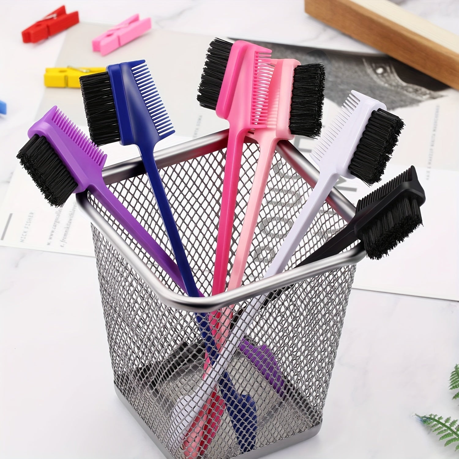 Eyebrow Brush Teasing Hair Comb Tail Comb Edge Brush For Women