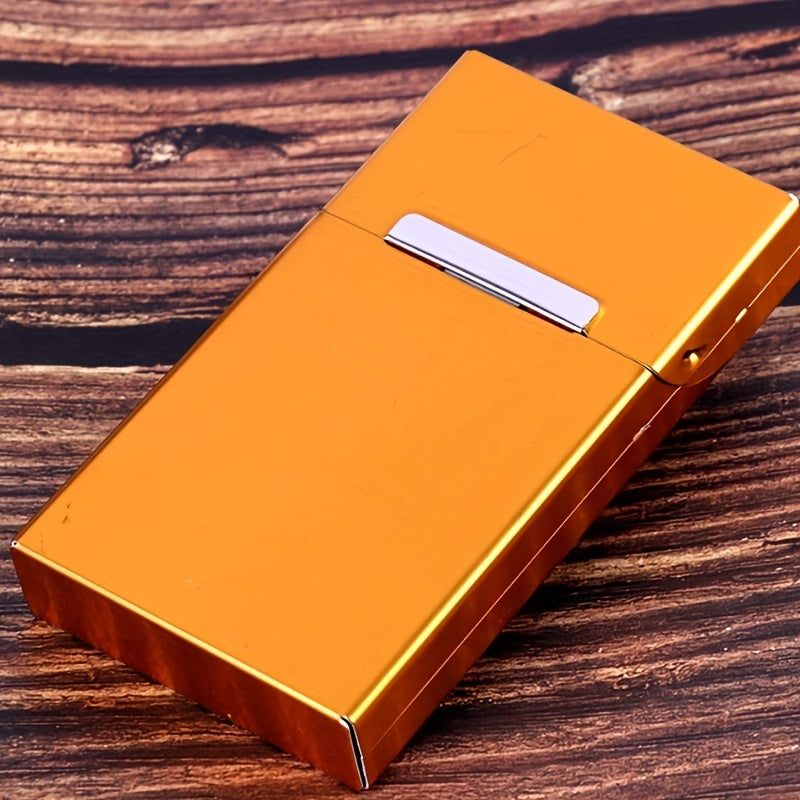 Metal Clamshell Cigarette Box 20 Capacity Anti-Squeeze Case
