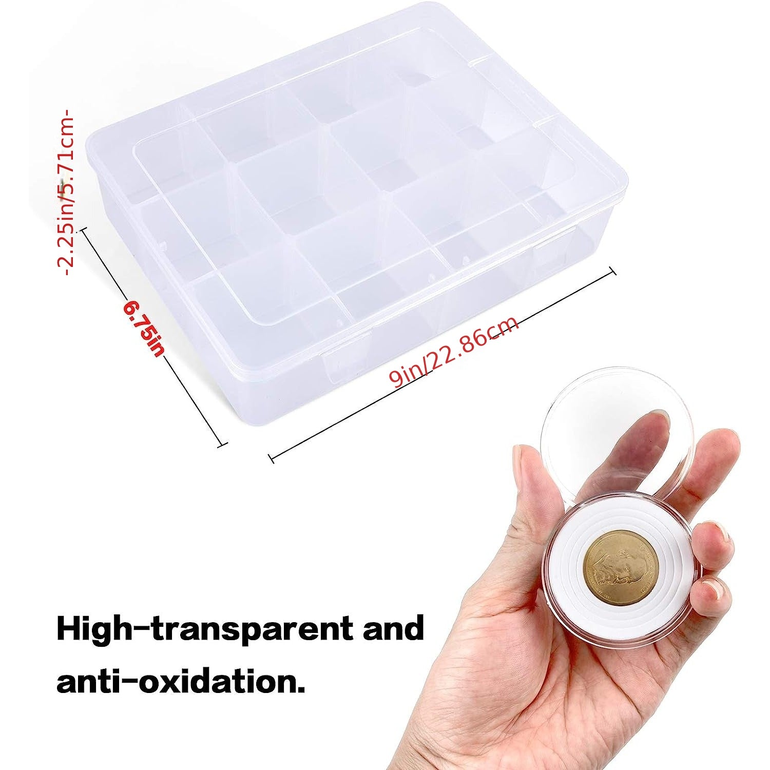 84 Coin Capsules With Foam Gasket & Storage Box - Coin Collector Case 6 Sizes