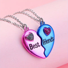 Girls Heart Pendant Necklace Holiday Gift For Friends