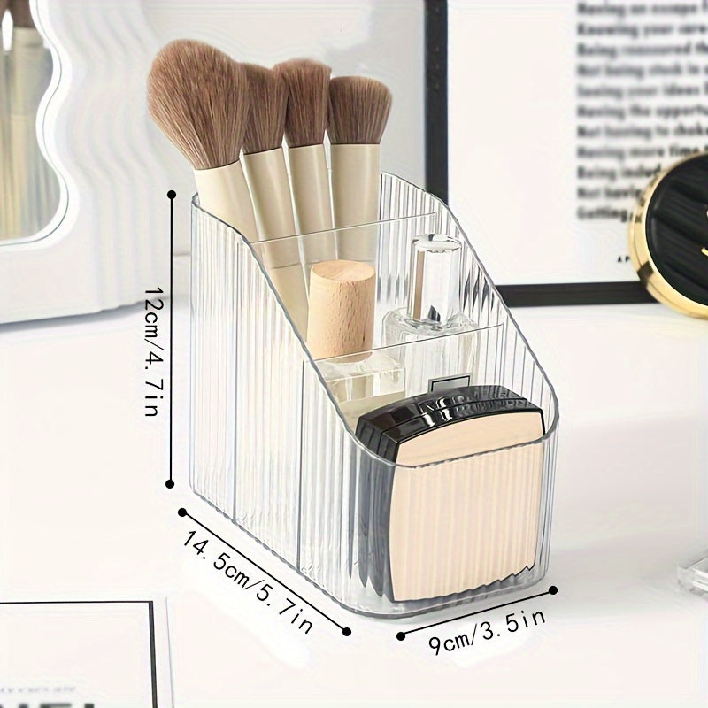 Desktop Cosmetic Storage Box Transparent Plastic Box With Compartments