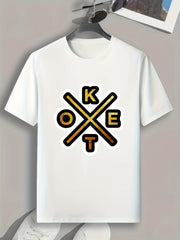 Letters Print Men's Graphic T shirt Casual Comfy Tees For Summer