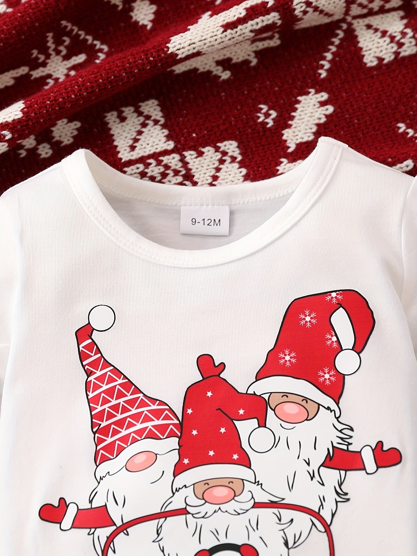 Toddler Boys Christmas Outfit Santa Claus Graphic Bodysuit Plaid Trousers Set