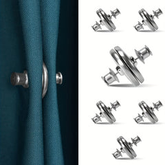 6 Pair Magnetic Button Curtain Weights Holdbacks for Home Drapery