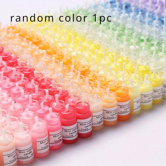 1:12 Scale Candle Game Colorful Glass Fiber Models for DIY Dollhouse Decor