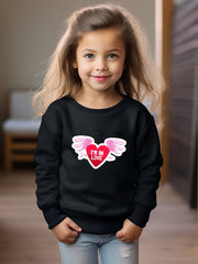 OERYUI Cupid's Heart Graphic Sweatshirt for Kids