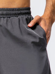 Men's Double Layer Stretch Sports Shorts - Summer Gym Workout