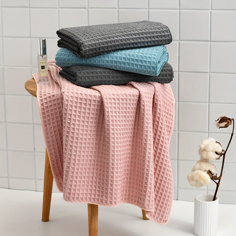 Soft Absorbent Waffle Honeycomb Bath Sheet Towel 13.78x29.53 Inches