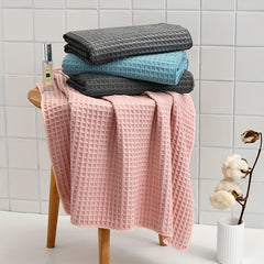 Soft Absorbent Waffle Honeycomb Bath Sheet Towel 13.78x29.53 Inches