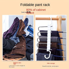 9-Layer Hanger Organizer Non-Slip Styling Trouser Coat Folding Storage
