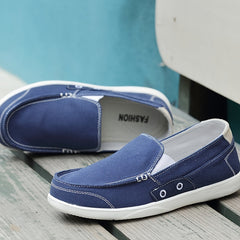 Men's Canvas Loafer Shoes Lightweight Slip On Casual Shoes
