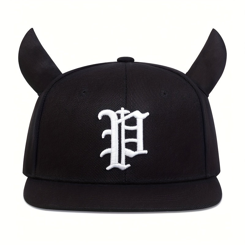Gothic Monster Ear Baseball Cap Letter Embroidery Snapback Hat