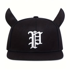 Gothic Monster Ear Baseball Cap Letter Embroidery Snapback Hat