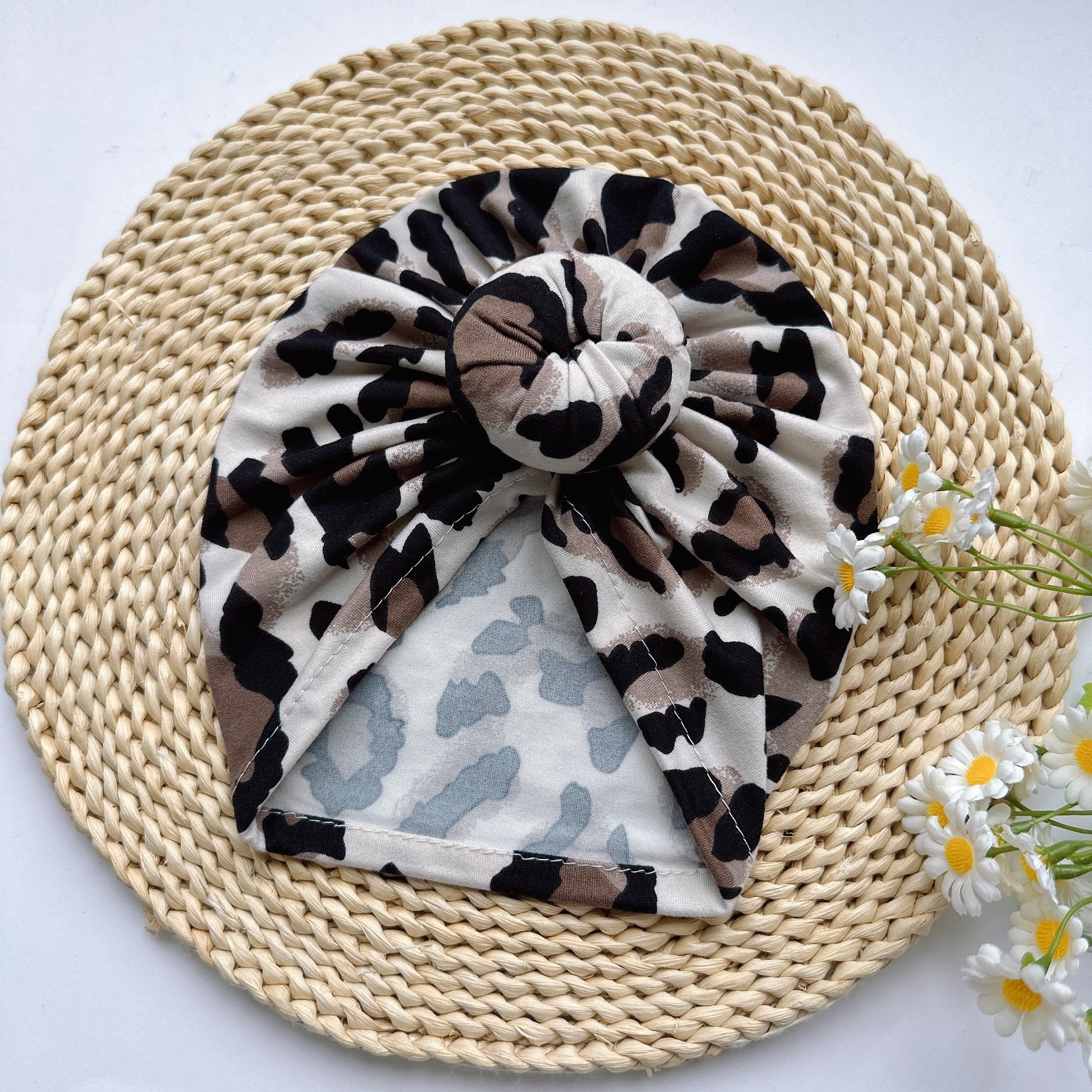 Leopard Print Baby Hat Soft and Comfortable for Newborns