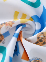 Boys Elephant & Giraffe Print Swimming Suit Set