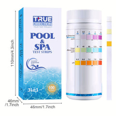 100pcs Hot Tub Test Strips 3 In 1 Pool Test Strips Accurate