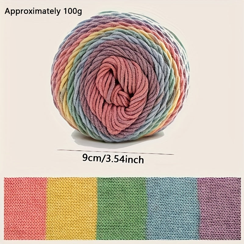 Rainbow Yarn 5 ply 100g DIY Crocheting Knitting Hat Scarf Sweater Crafts