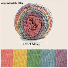 Rainbow Yarn 5 ply 100g DIY Crocheting Knitting Hat Scarf Sweater Crafts