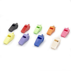 2pcs Plastic Whistles with Lanyard for Sports Coaching and Emergencies