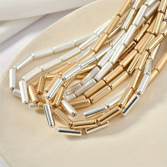 Hematite Tube Bead 4x13mm 15in Strand 30pcs DIY Jewelry Making
