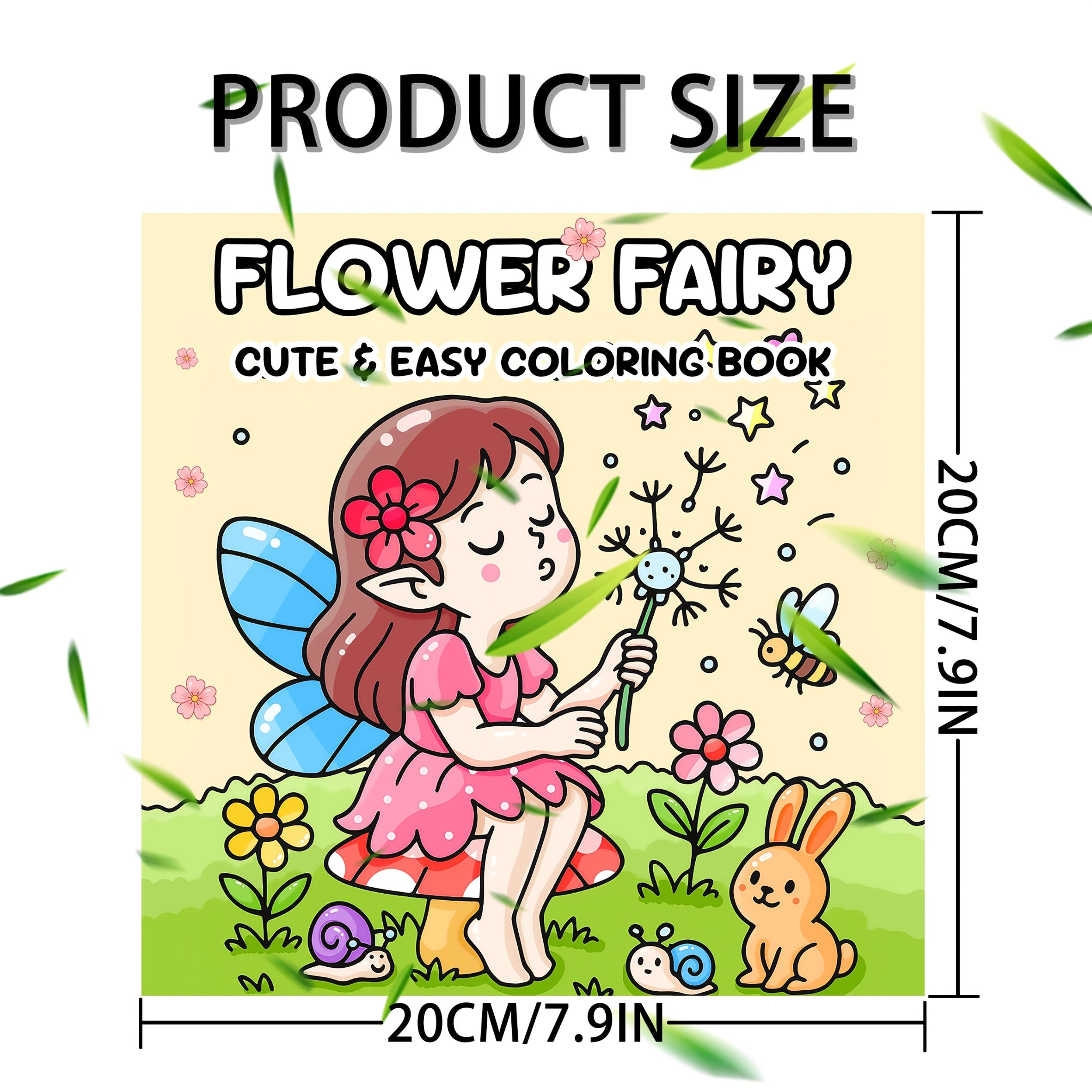 Flower Fairy Coloring Book - 24 Cartoon Pages with Vibrant Designs