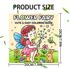 Flower Fairy Coloring Book - 24 Cartoon Pages with Vibrant Designs