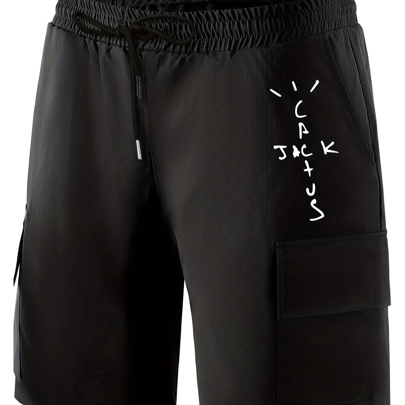 Men's Casual Waist Drawstring Cargo Shorts