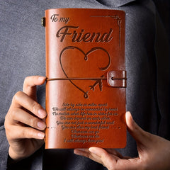 Retro Leather Journal A6 Notebook 144 Pages + PVC Storage Bag