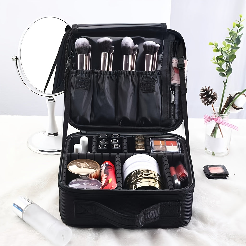 Makeup Organizer Case Professional Cosmetic Bag Storage Portable Brush Holder