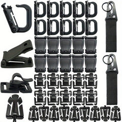 42pcs Tactical Clips for Outdoor Adventures Secure Buckle Mountain