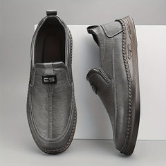 Men's Round Toe Loafer Shoes Slip On Non-slip Comfy Men's Shoes