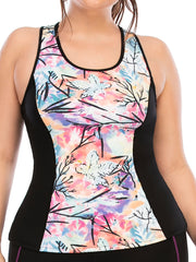 Graphic Print Tie Dye Tank Top Plus Size