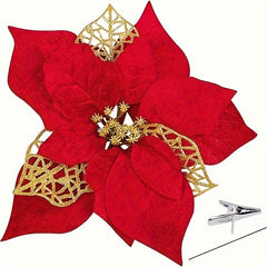 15pcs Artificial Flowers Branch Garland Christmas Tree Decorations