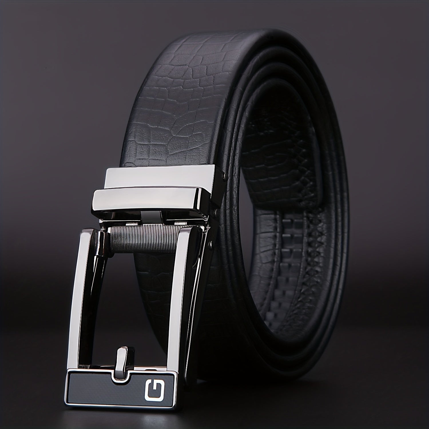 Men's Automatic Buckle Leather Belt Casual Pants Belt