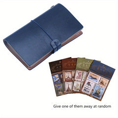 Vintage A6 Notebook Strap Credit Card Phone Holder Stamp Stickers